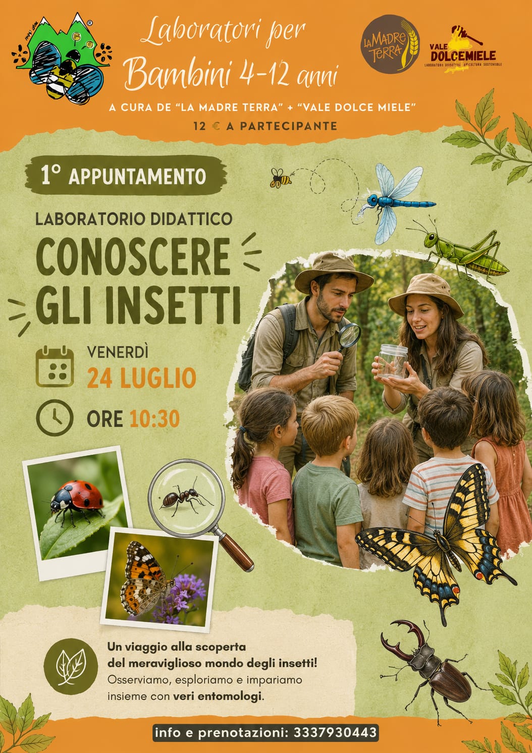 Laboratorio didattico “Conoscere gli Insetti” – 24 luglio 2026